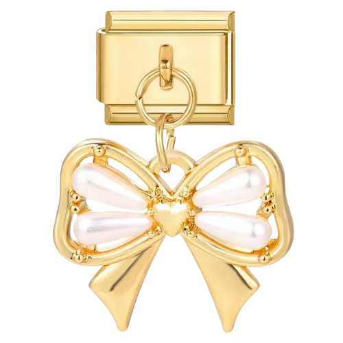 Pendentif nœud perles