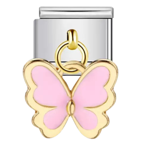 Pendentif papillon bordé doré