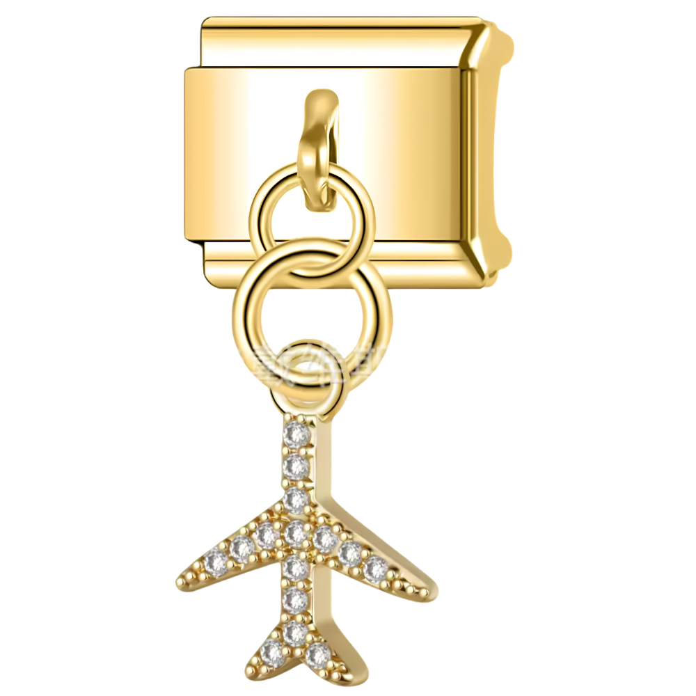 Pendentif avion scintillant