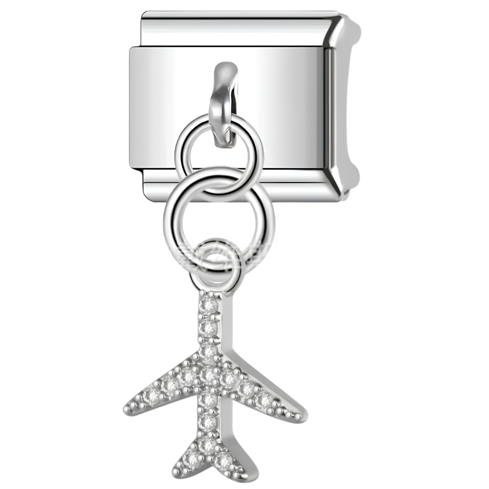 Pendentif avion scintillant