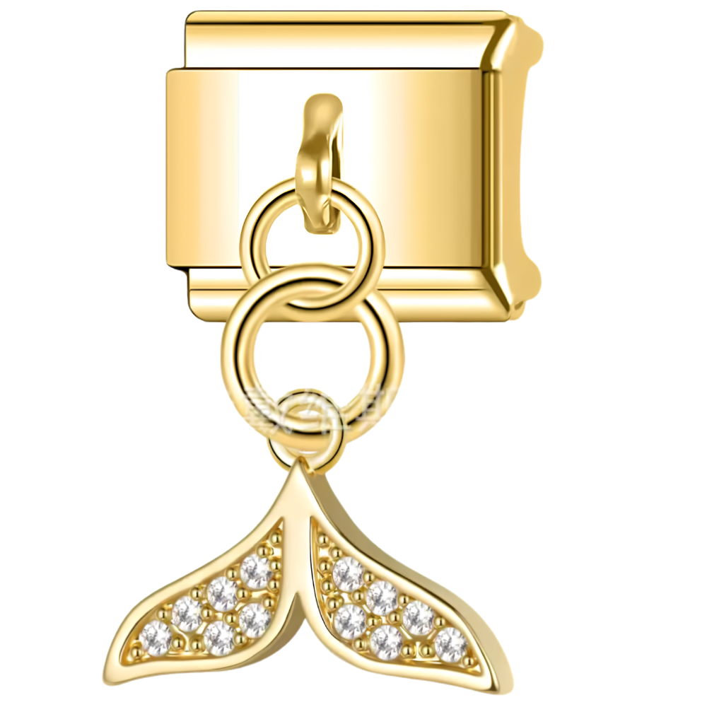 Pendentif queue de sirène scintillant