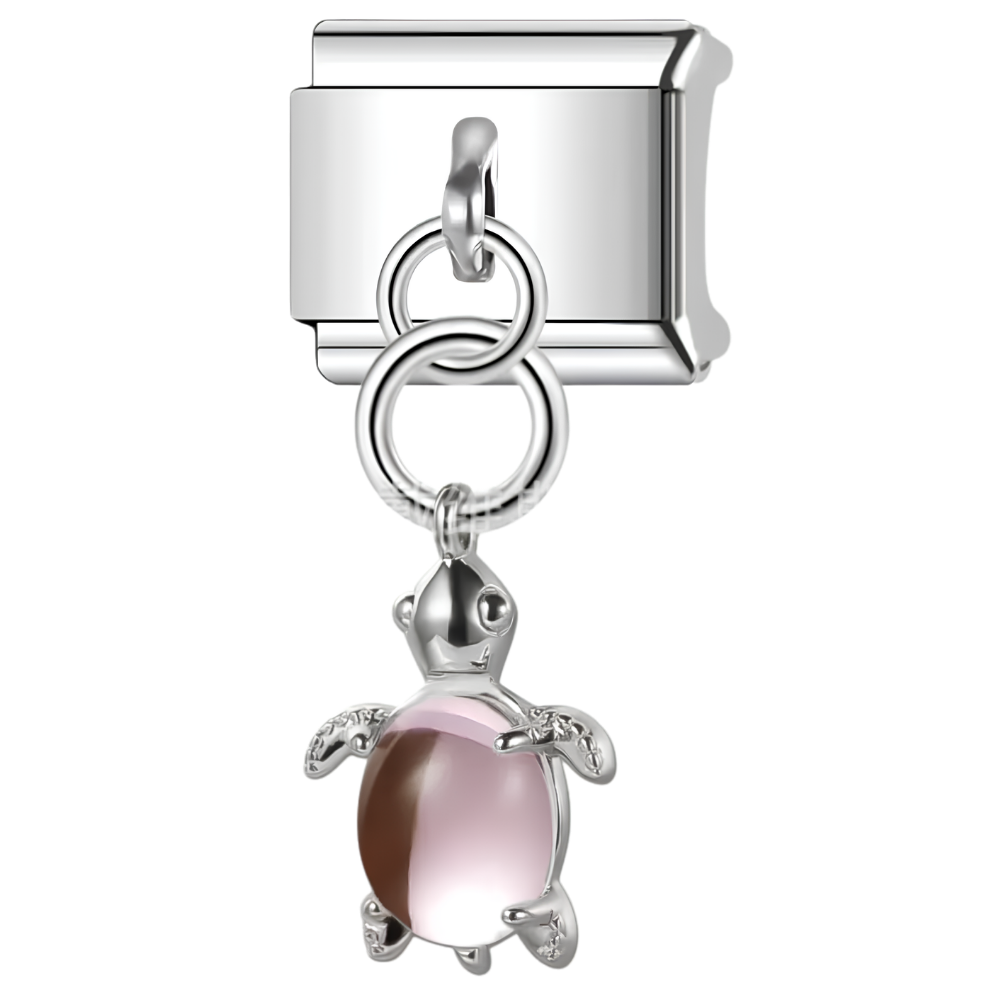 Tortue océanique cristal rose