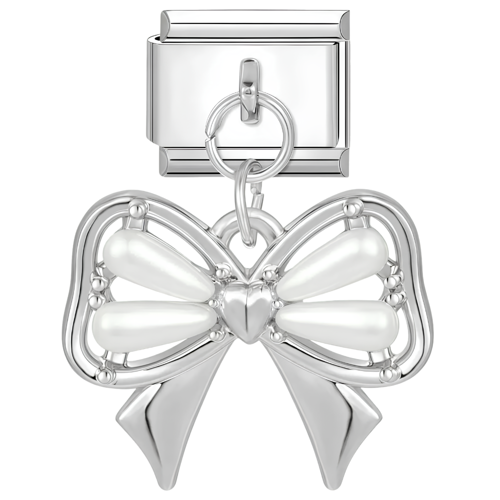 Pendentif nœud perles
