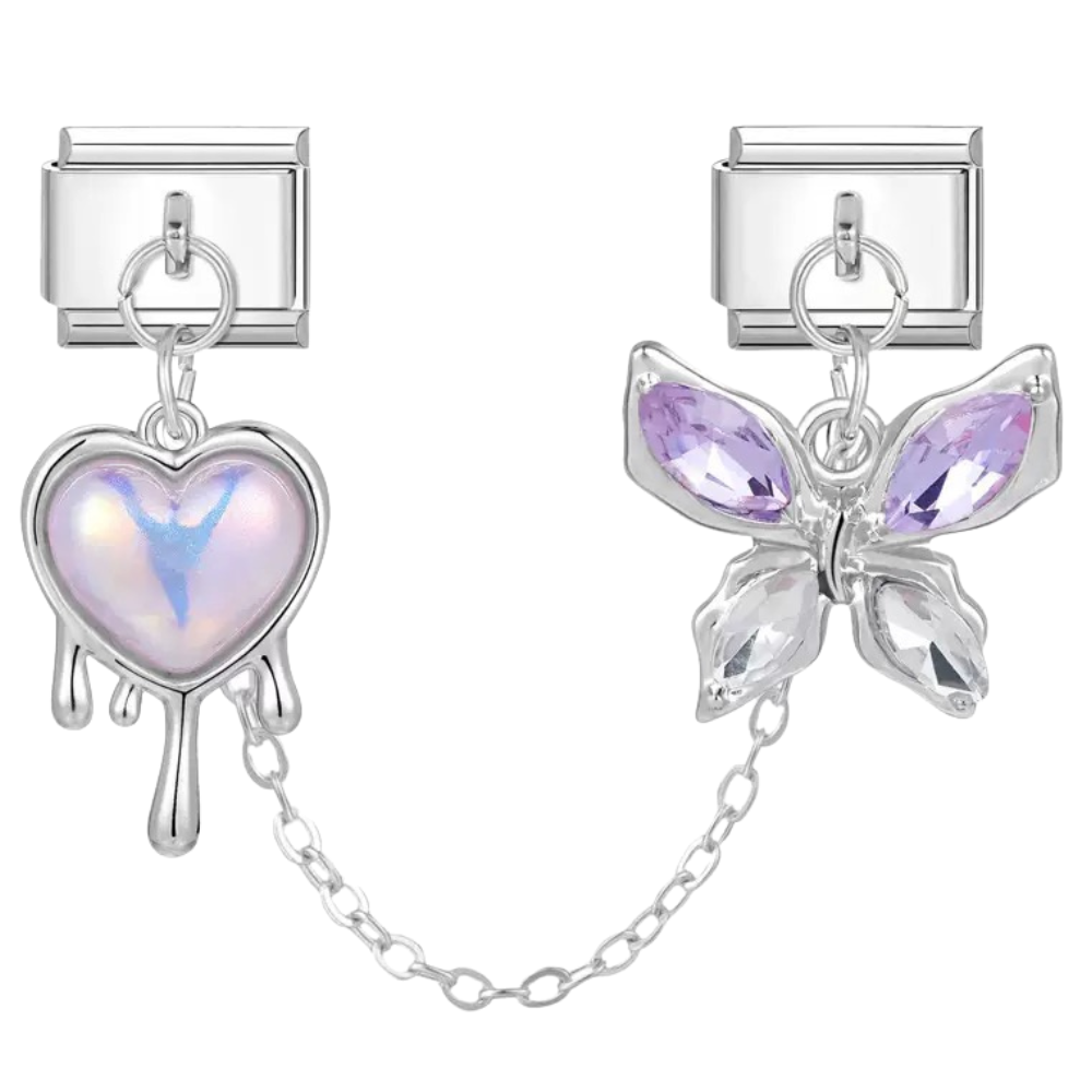 Cœur & Papillon Lilas